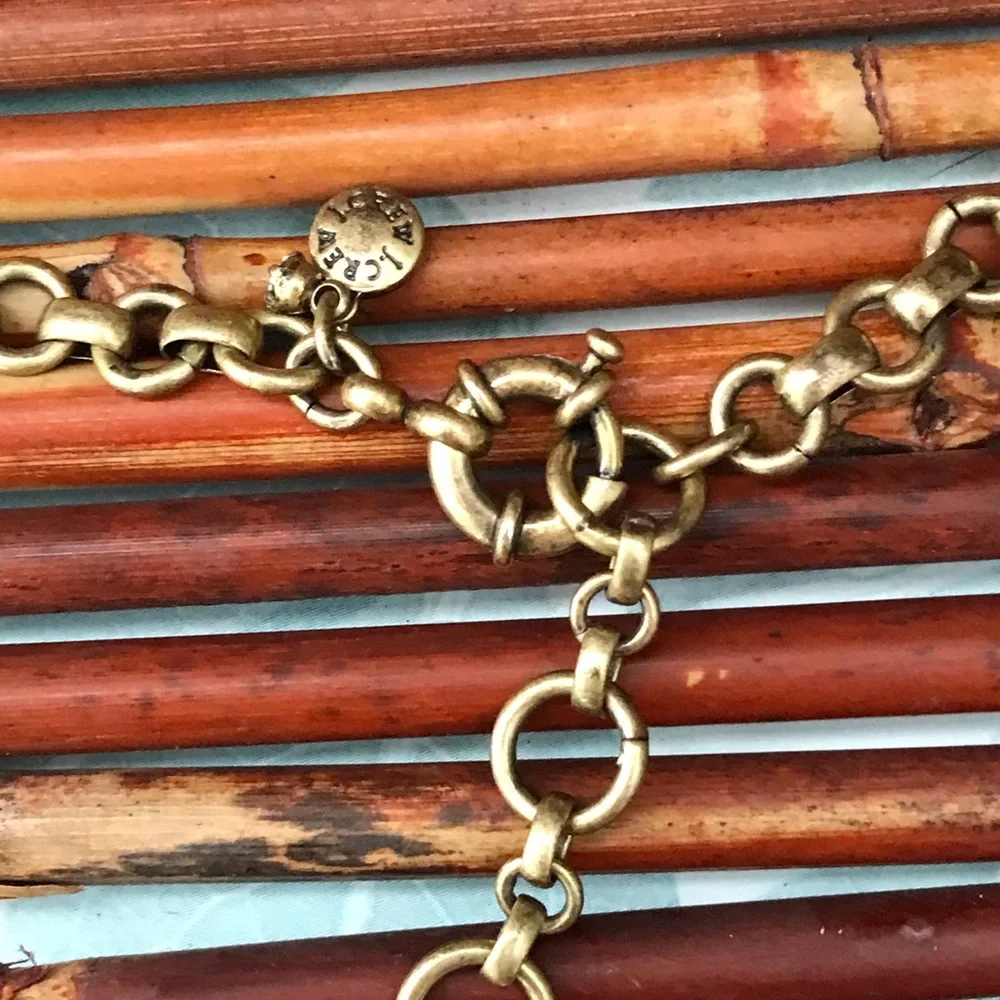 J Crew Bling Gold Tone Floral Necklace